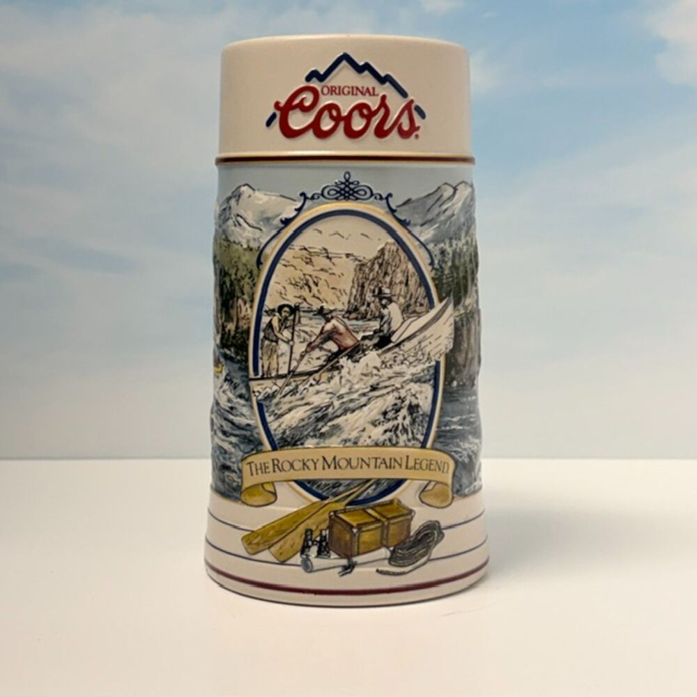 Coors Rocky Mountain Legend Series 1992 Beer Stein Mug Brazil CUI Collectible